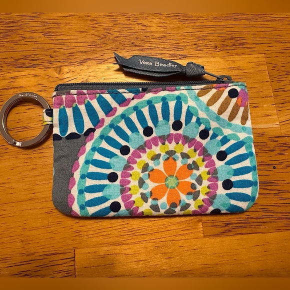 Vera Bradley Accessories - Vera Bradley Zip ID Case Multicolor Tie Dye Floral EUC